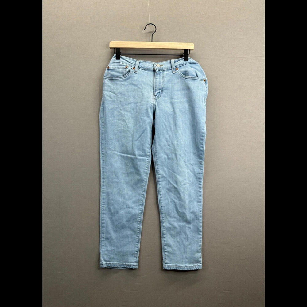 Levis Womens Blue Jeans Boyfriend Straight Size 30